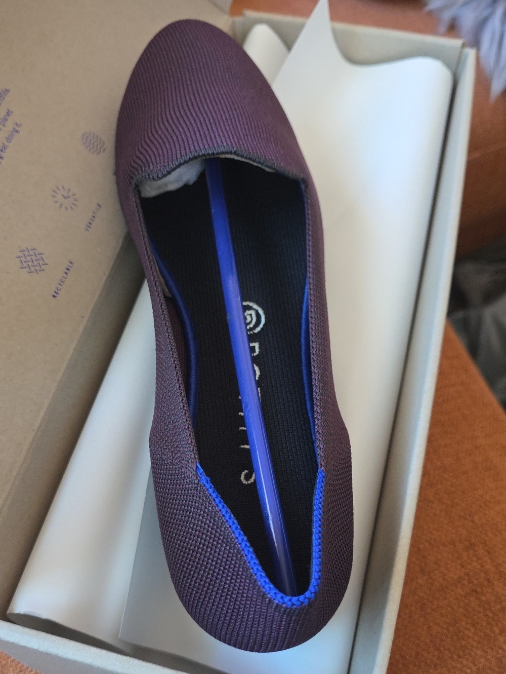 NWB Rothy's Women's Plum Knit Slip-On Ballet Flat 9 1/2